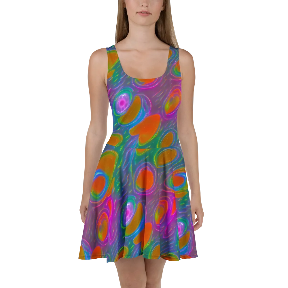 Prism Tide on Skater Dress — Front