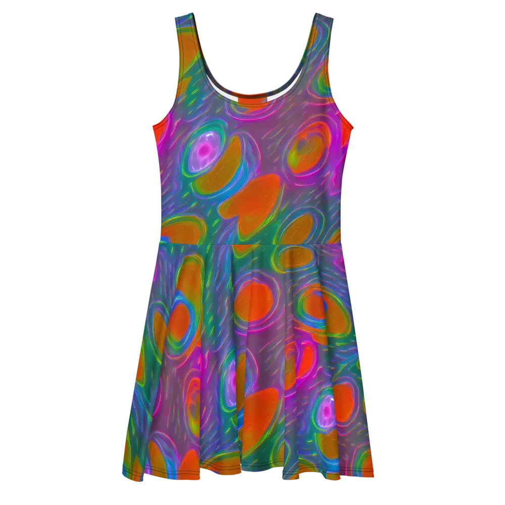 Prism Tide on Skater Dress — Front