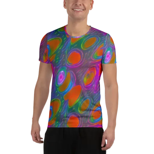 Prism Tide on a Men's Athletic T-Shirt