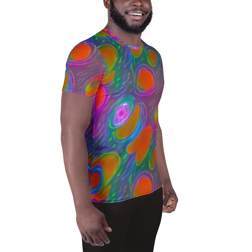 Prism Tide on Men's Athletic T-Shirt — Right