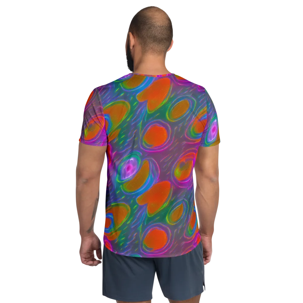 Prism Tide on Men's Athletic T-Shirt — Back