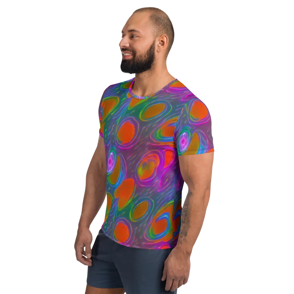 Prism Tide on Men's Athletic T-Shirt — Left