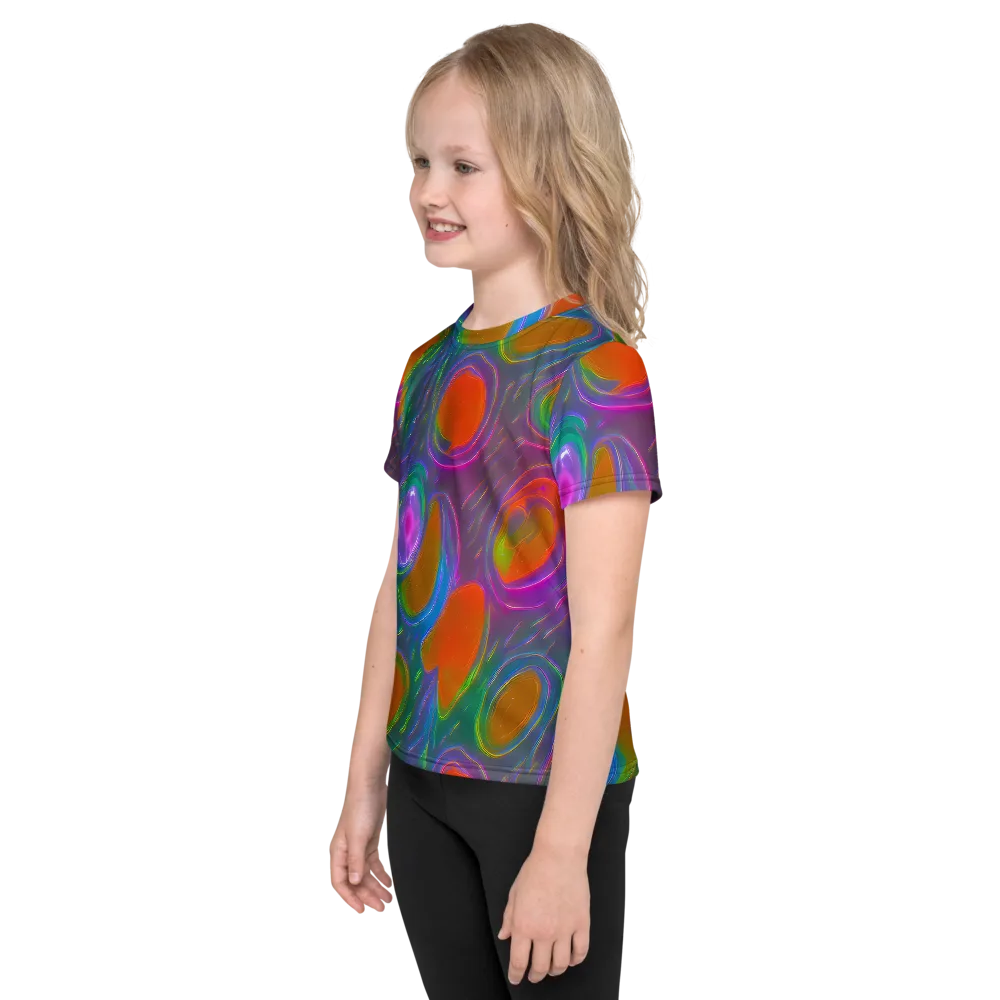Prism Tide on Kids Crew Neck T-Shirt — Left