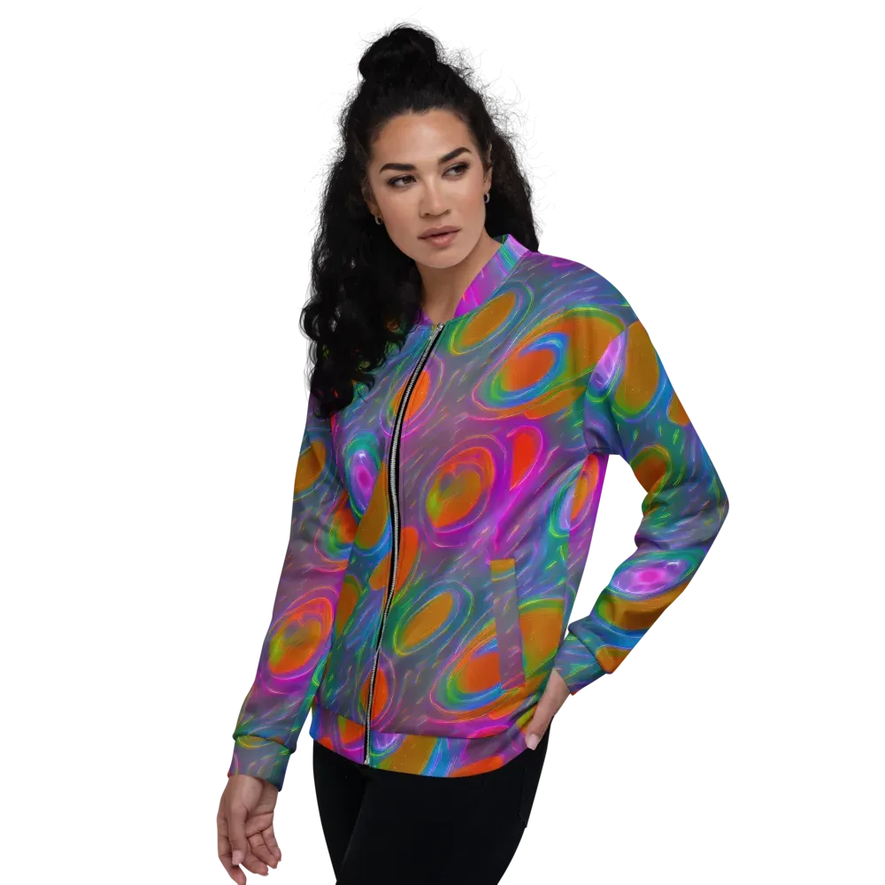 Prism Tide on Bomber Jacket — Left