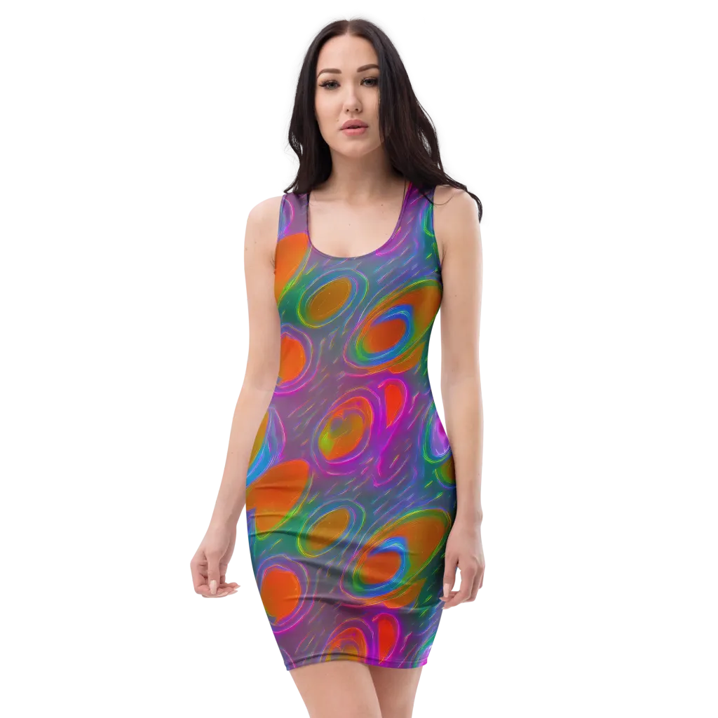 Prism Tide on Bodycon Dress — Front