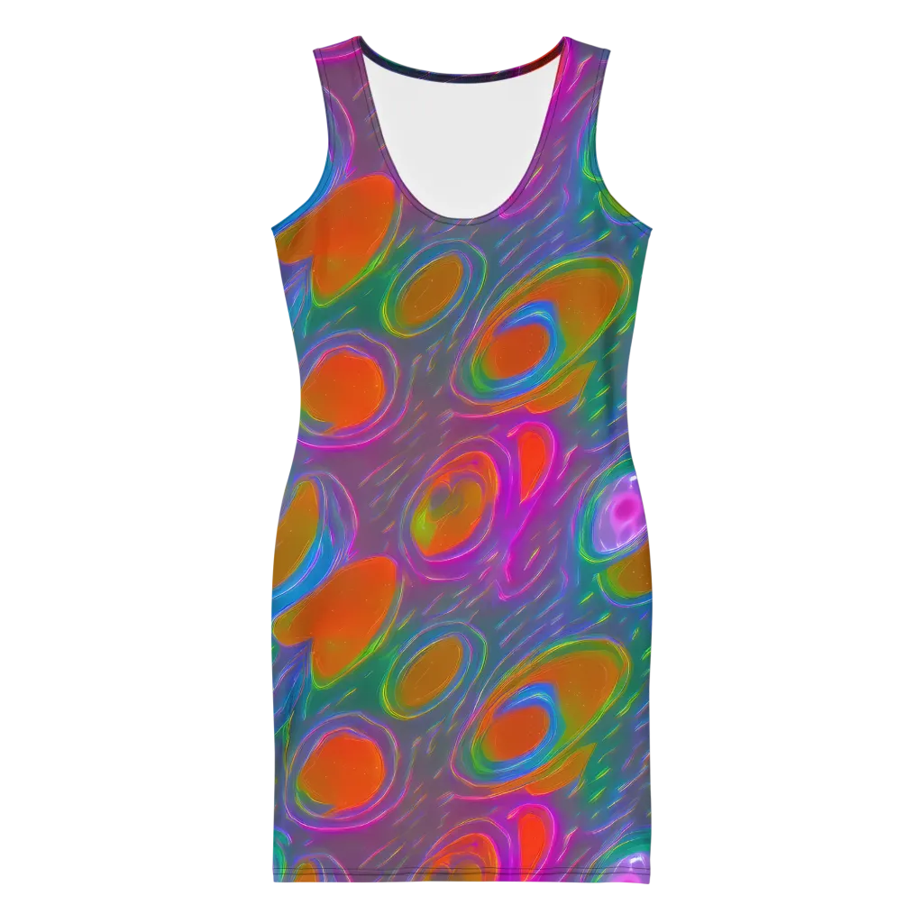 Prism Tide on Bodycon Dress — Front