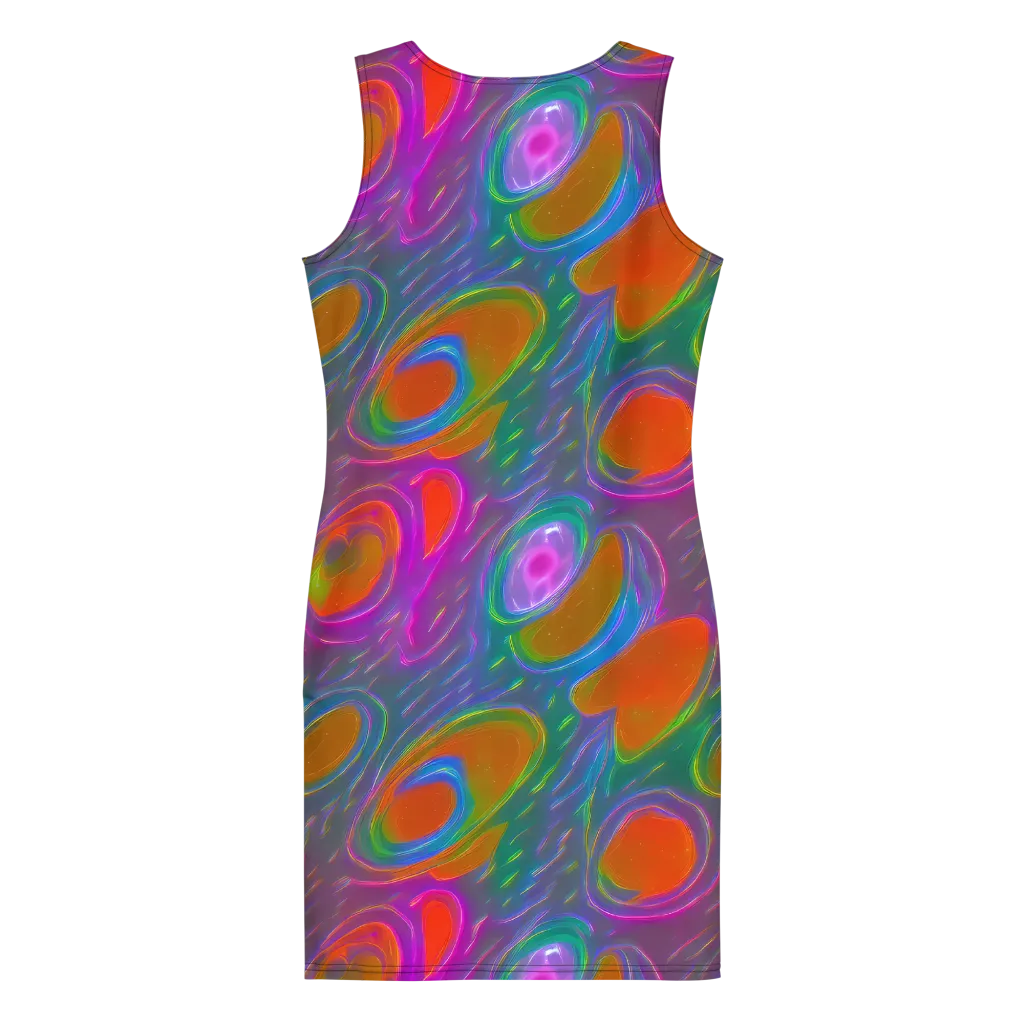 Prism Tide on Bodycon Dress — Back