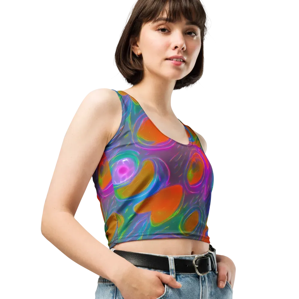 Prism Tide on Crop Top — Right Front