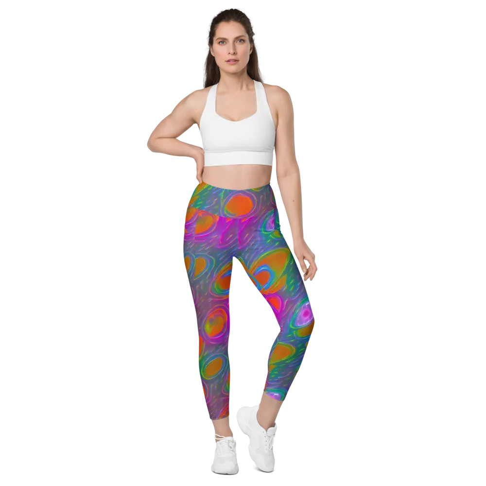 Prism Tide on Leggings with Pockets — Front