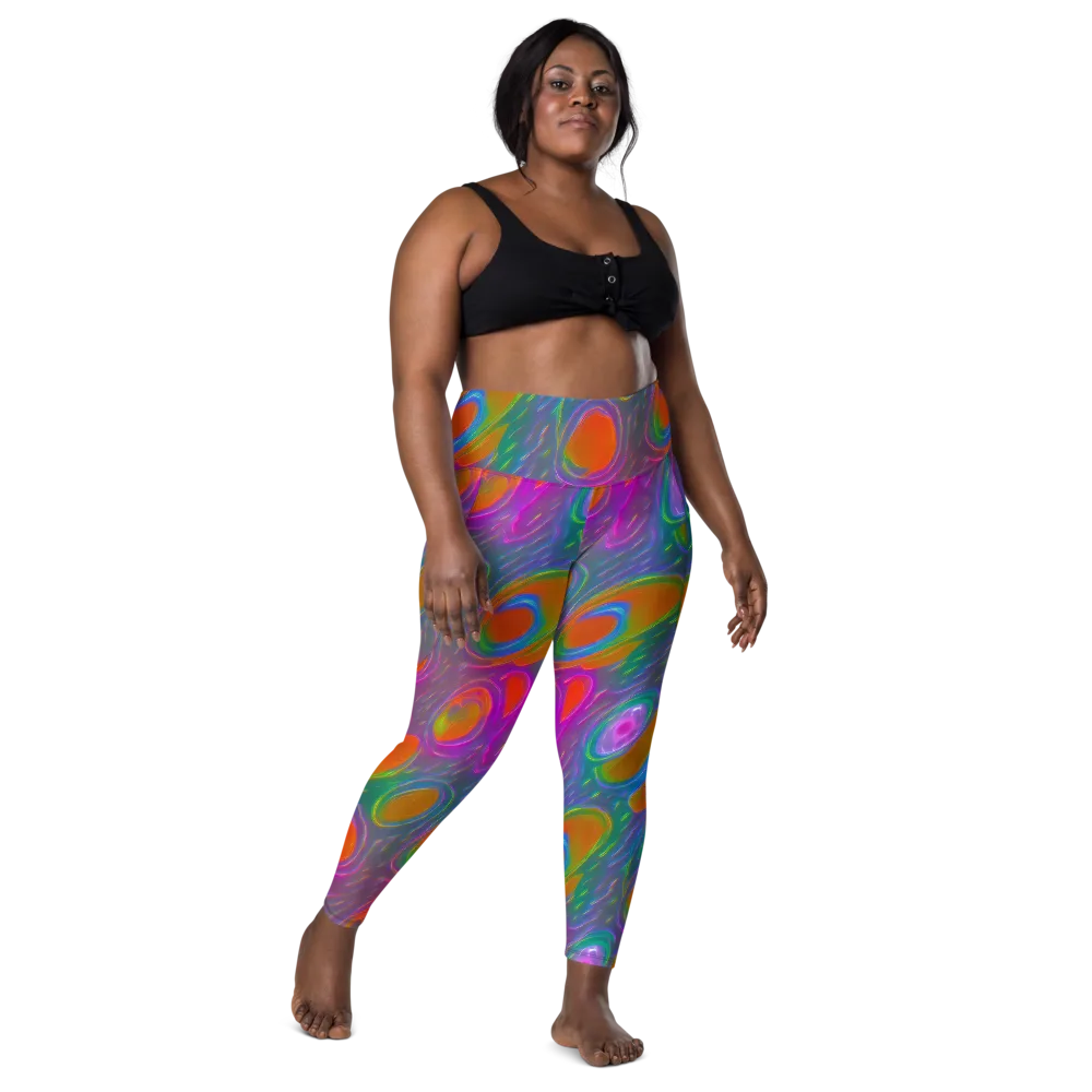 Prism Tide on Leggings with Pockets — Front