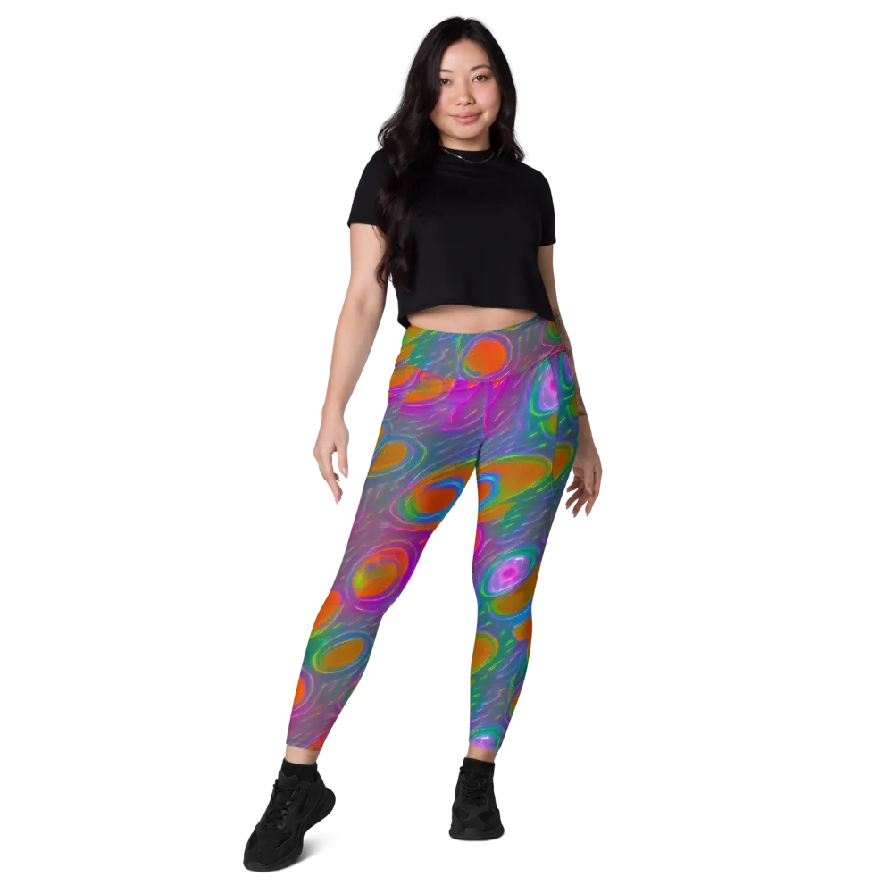 Prism Tide on Leggings with Pockets — Front