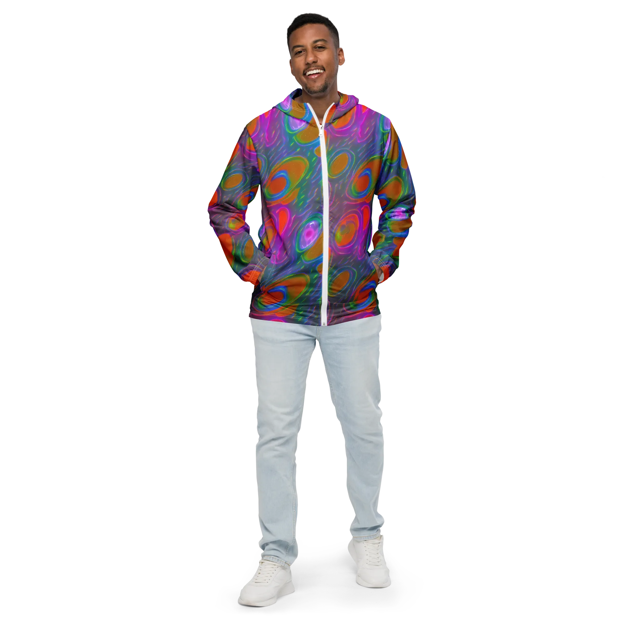 Prism Tide on Men's Windbreaker — Front