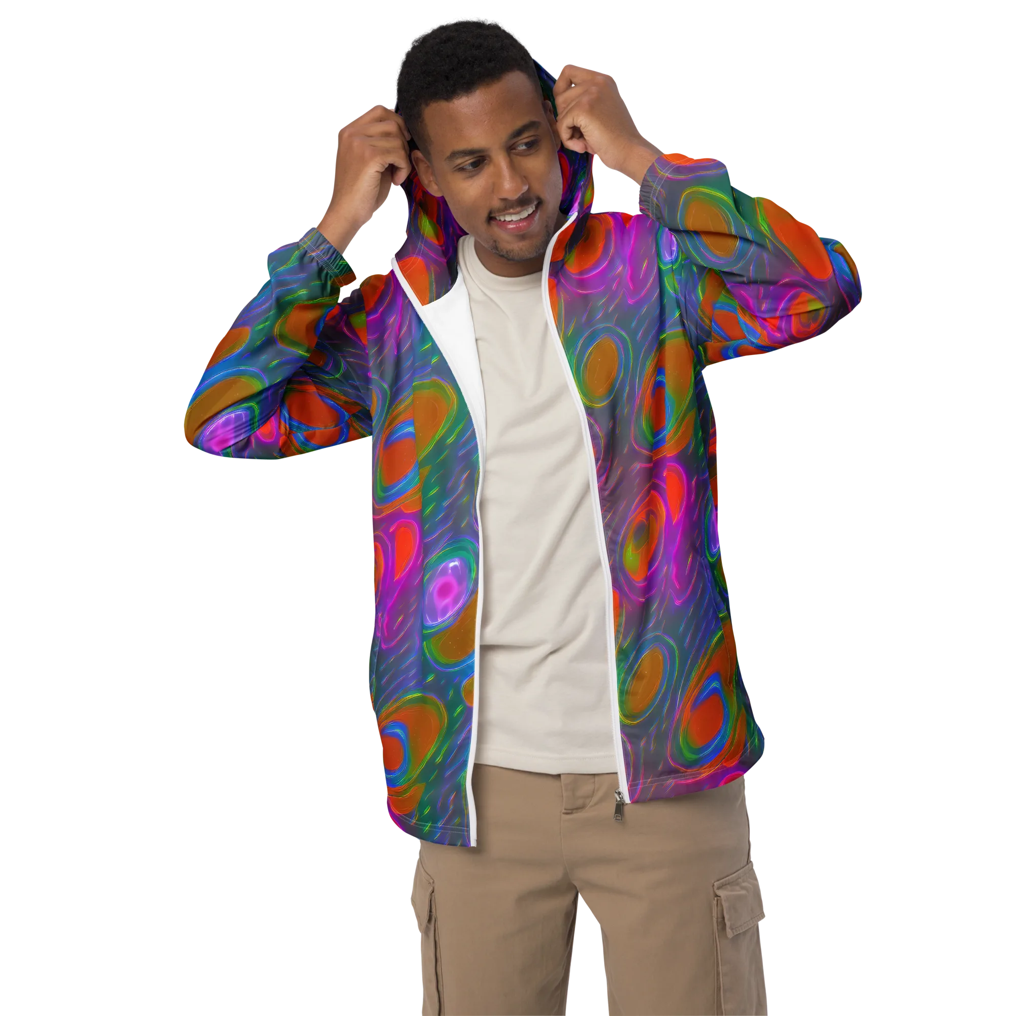 Prism Tide on Men's Windbreaker — Front