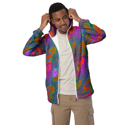 Prism Tide on a Men's Windbreaker