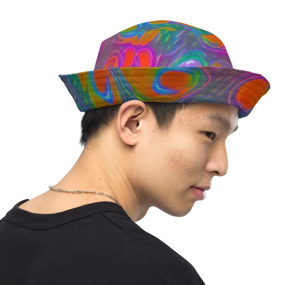 Prism Tide on Reversible Bucket Hat — Right Outside