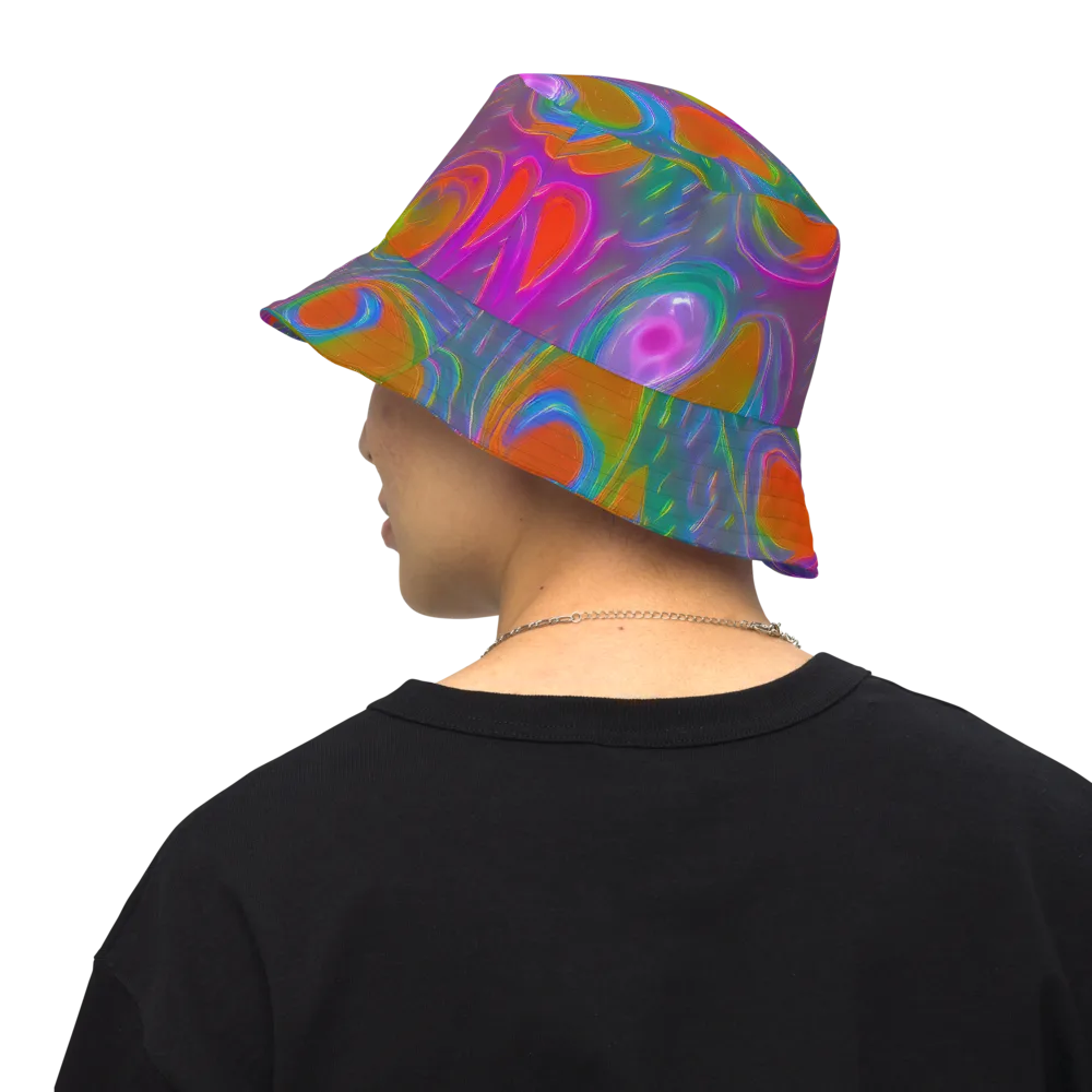 Prism Tide on Reversible Bucket Hat — Back Inside