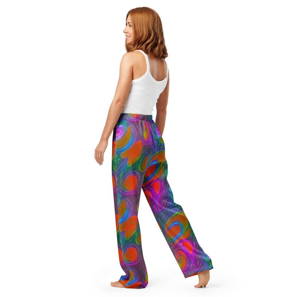 Prism Tide on Women's Pajama Pants — Back
