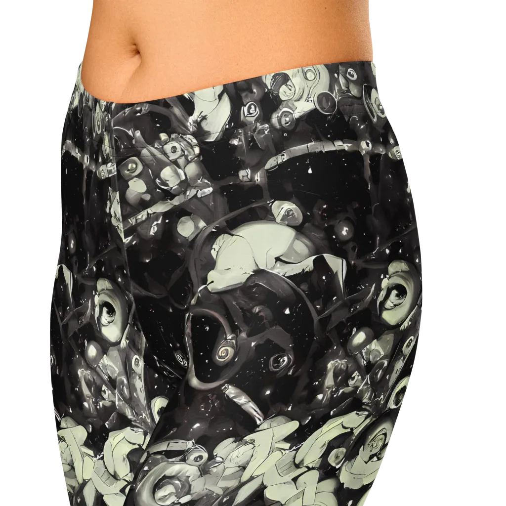 Nocturne Mosaic on Capri Leggings — Zoomed-in