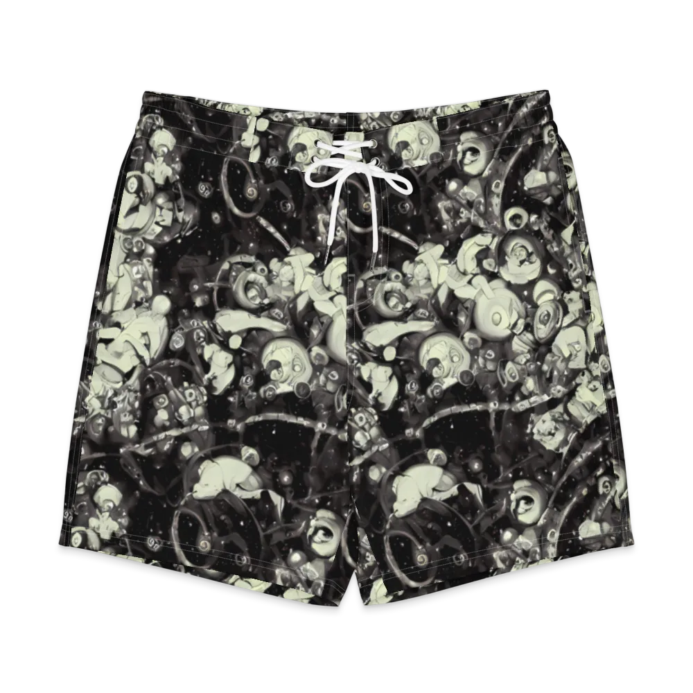 Nocturne Mosaic on Men's Board Shorts — Front