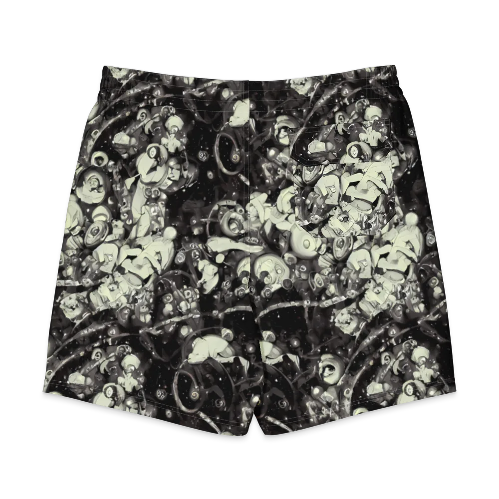 Nocturne Mosaic on Men's Board Shorts — Back