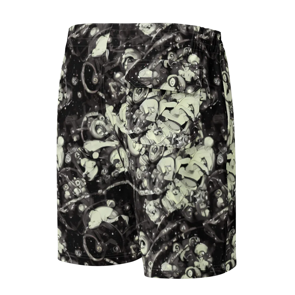 Nocturne Mosaic on Men's Board Shorts — Back