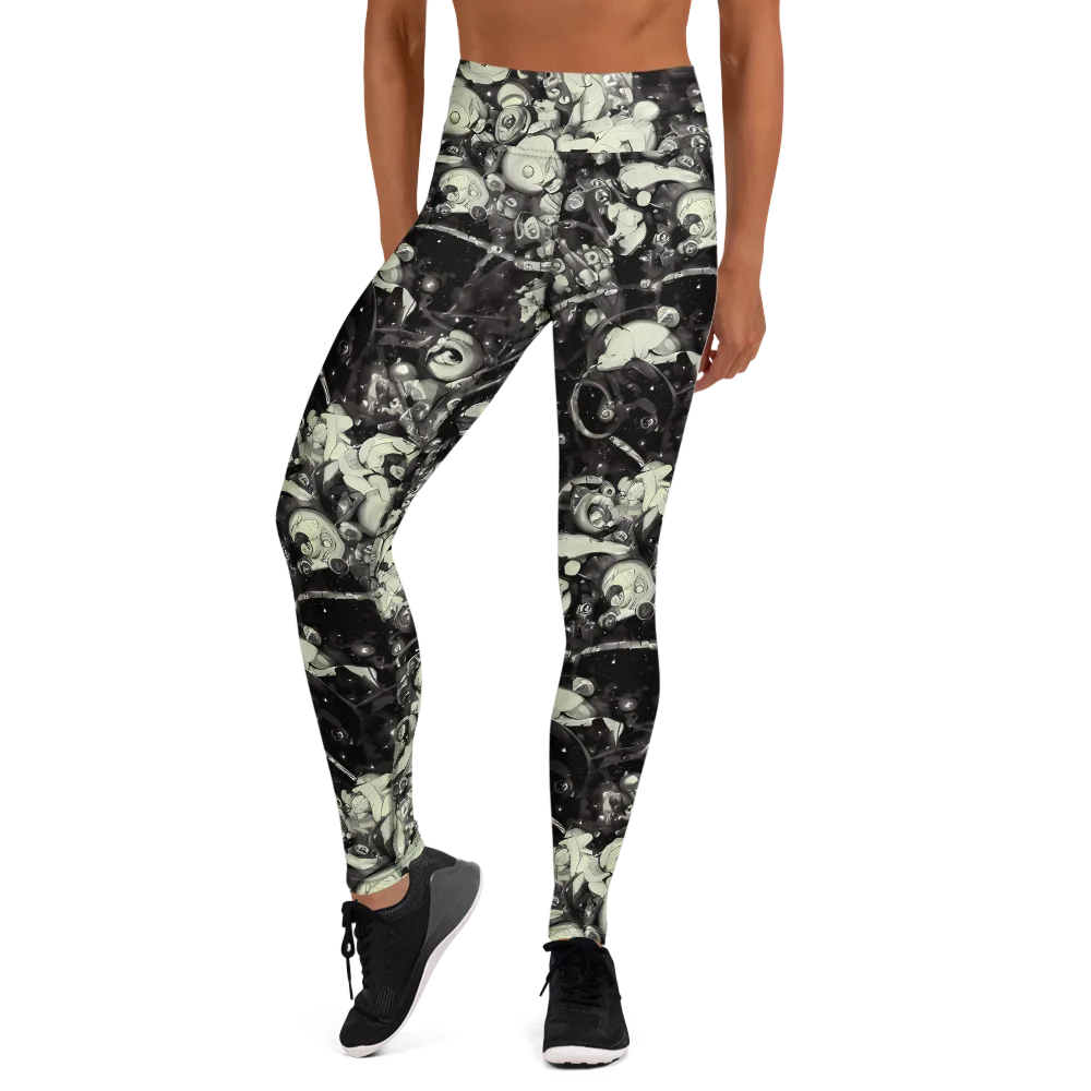Nocturne Mosaic on Yoga Leggings — Front