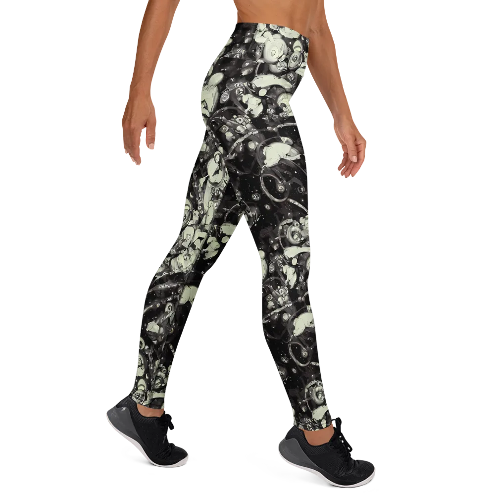 Nocturne Mosaic on Yoga Leggings — Right