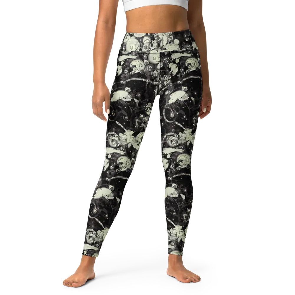 Nocturne Mosaic on Yoga Leggings — Front