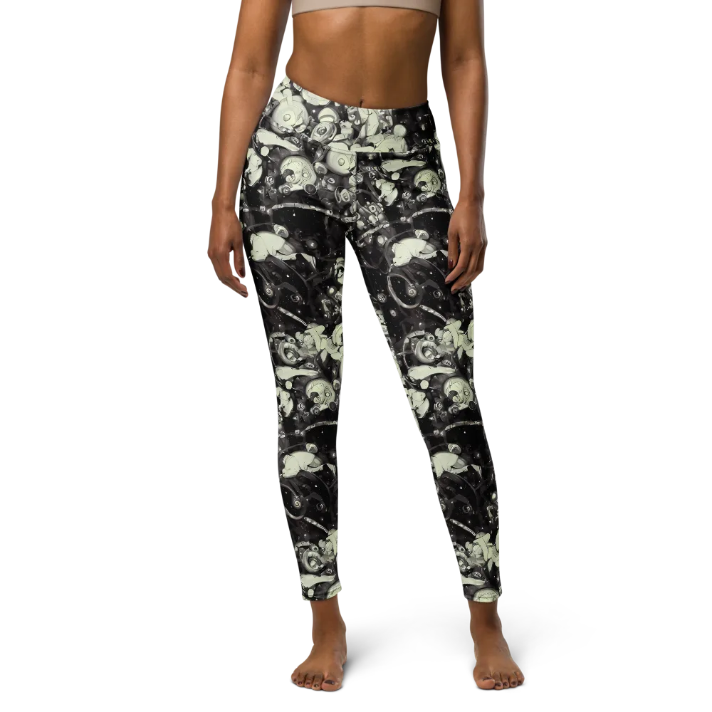 Nocturne Mosaic on Yoga Leggings — Front