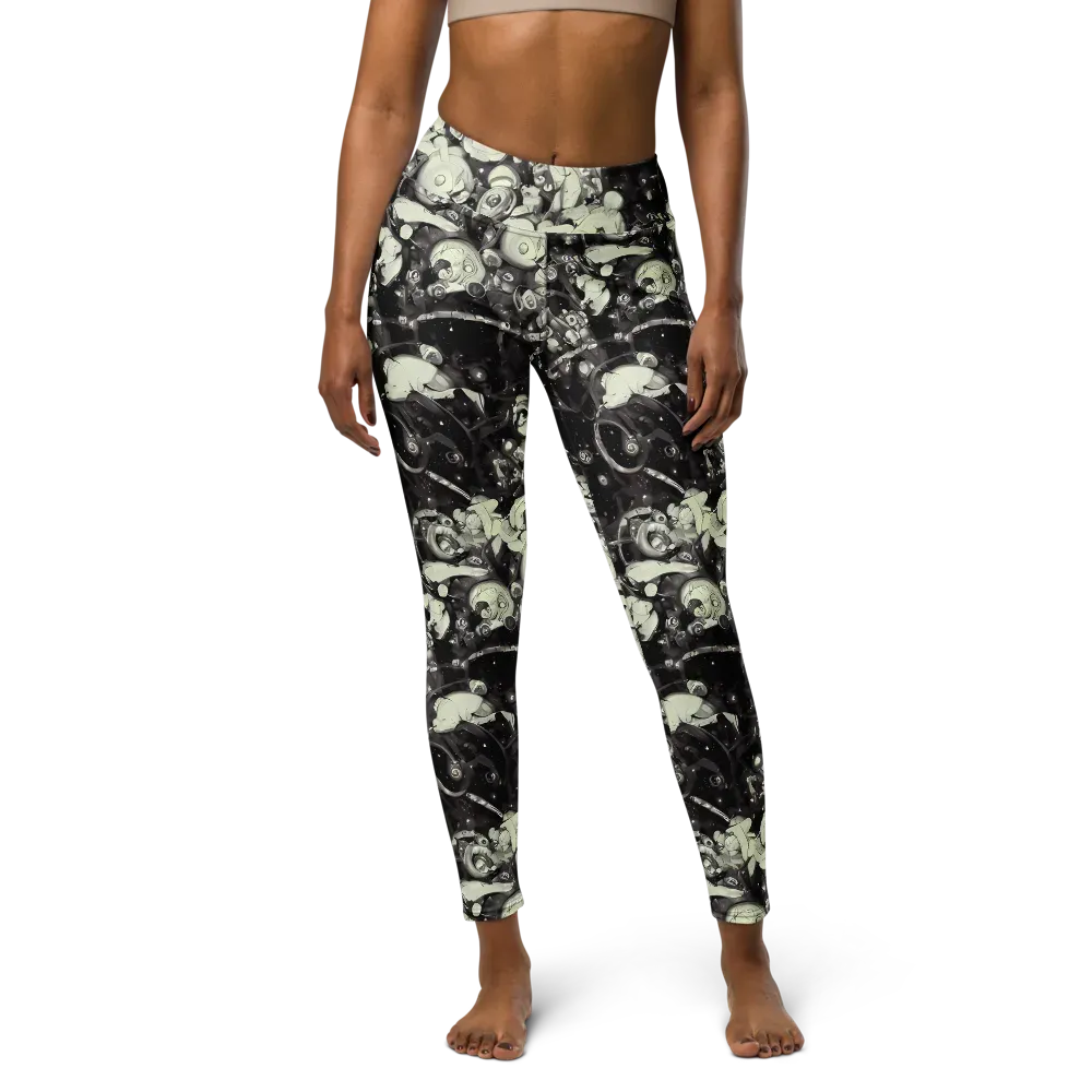Nocturne Mosaic on Yoga Leggings — Front