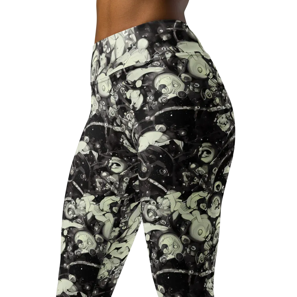 Nocturne Mosaic on Yoga Leggings — Left Front