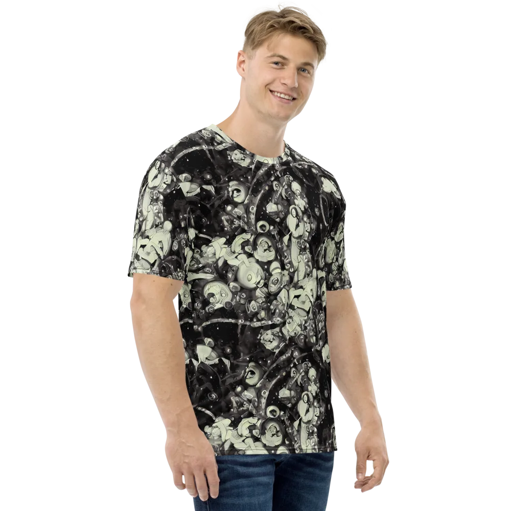 Nocturne Mosaic on Men's Crew Neck T-Shirt — Right