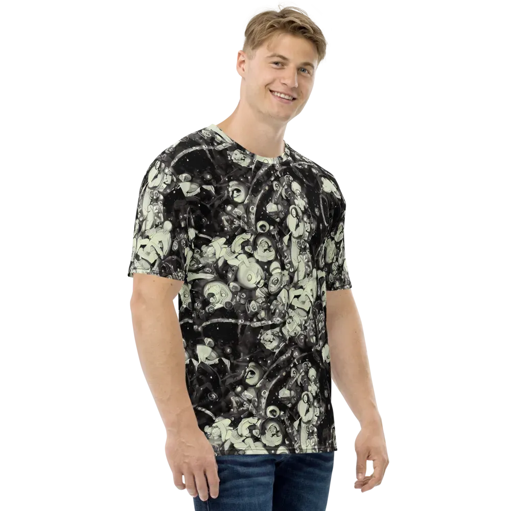Nocturne Mosaic on Men's Crew Neck T-Shirt — Right