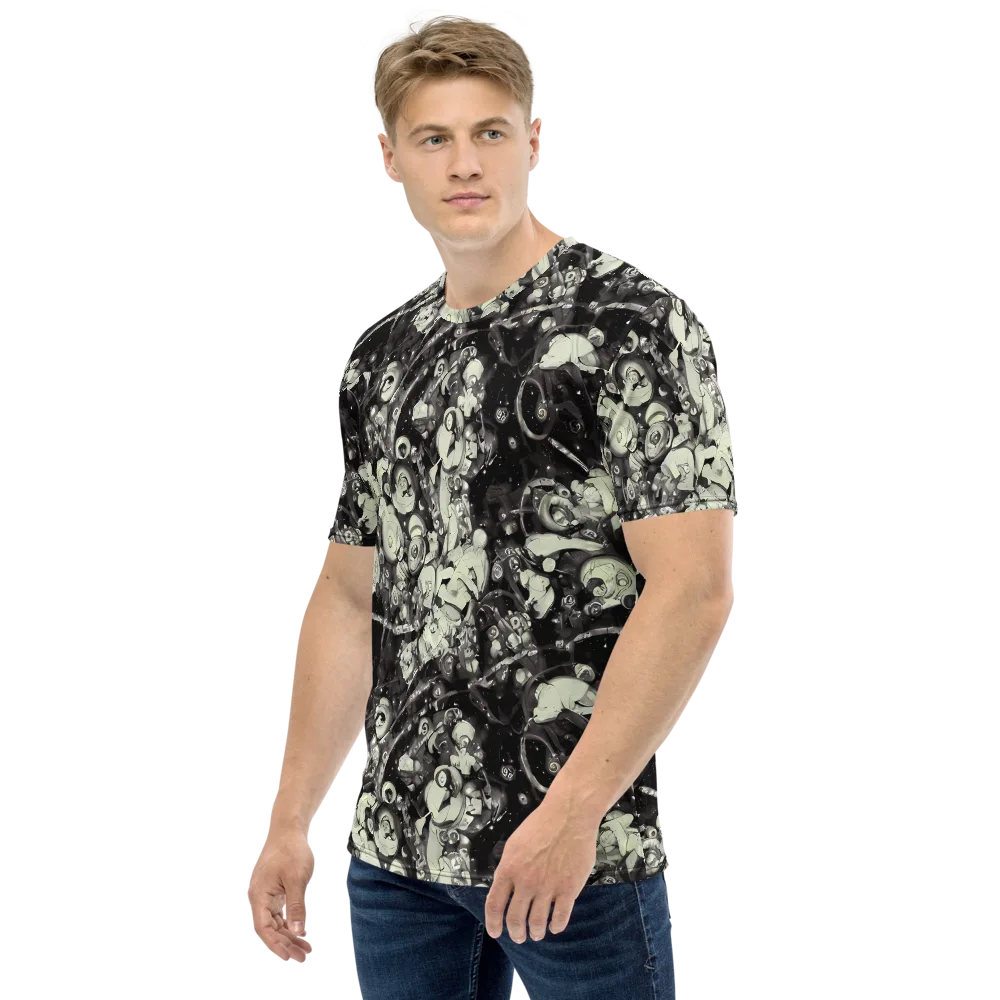 Nocturne Mosaic on Men's Crew Neck T-Shirt — Left