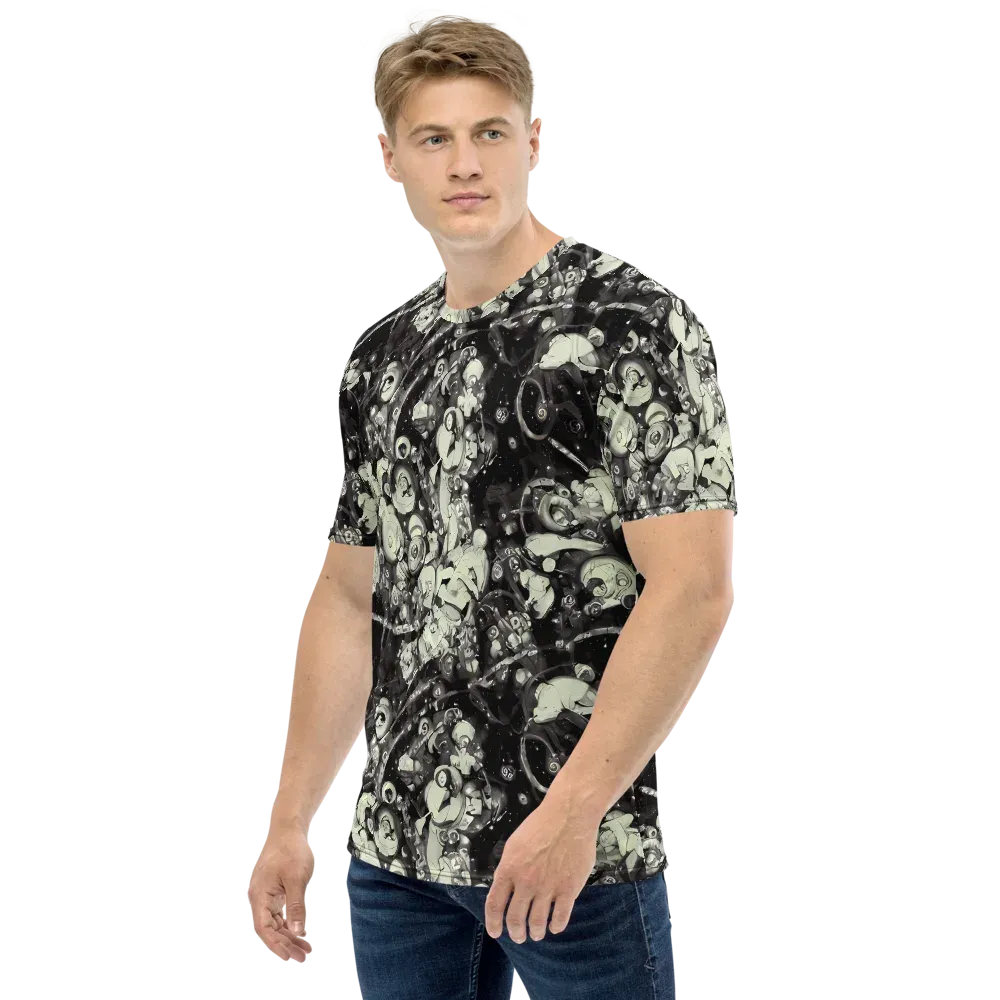 Nocturne Mosaic on Men's Crew Neck T-Shirt — Left