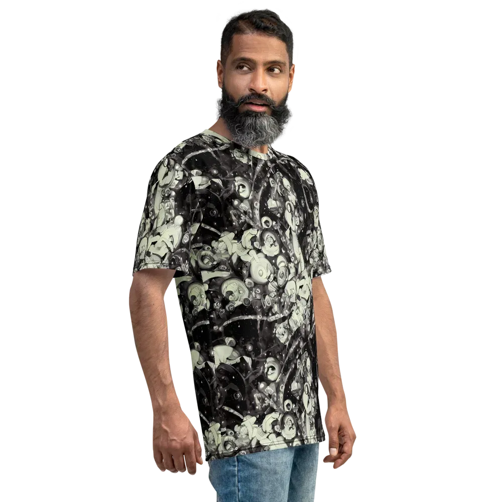 Nocturne Mosaic on Men's Crew Neck T-Shirt — Right