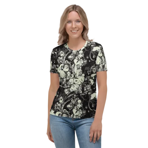 Nocturne Mosaic on a Women's Crew Neck T-Shirt