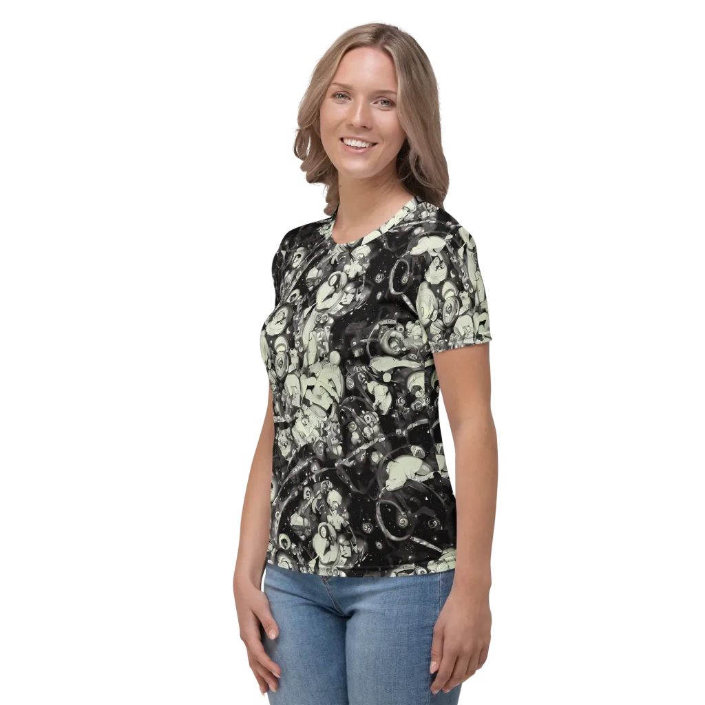Nocturne Mosaic on Women's Crew Neck T-Shirt — Left