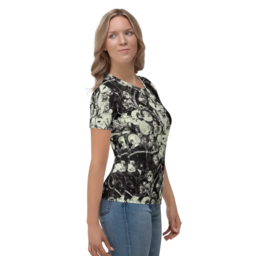 Nocturne Mosaic on Women's Crew Neck T-Shirt — Right