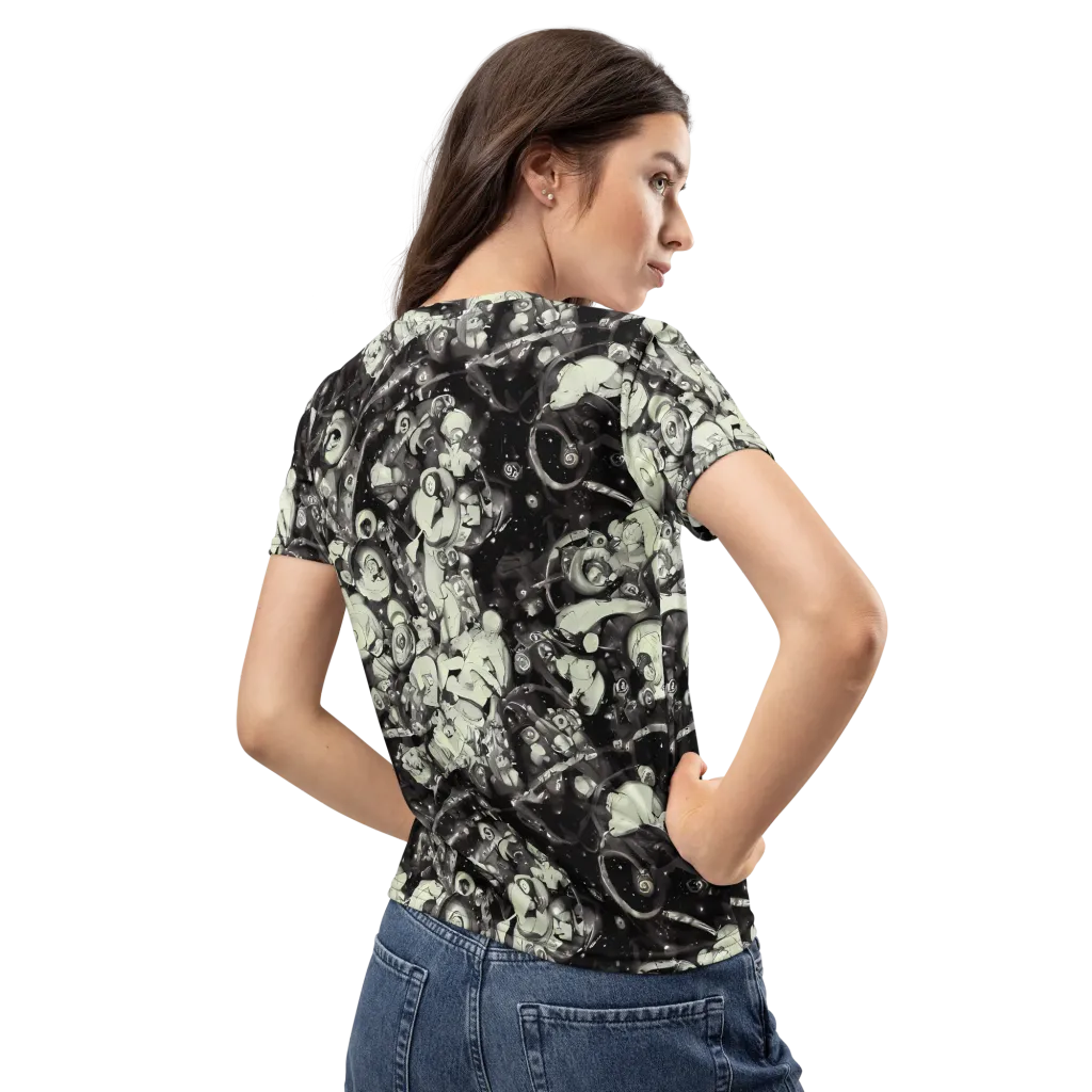 Nocturne Mosaic on Women's Crew Neck T-Shirt — Back
