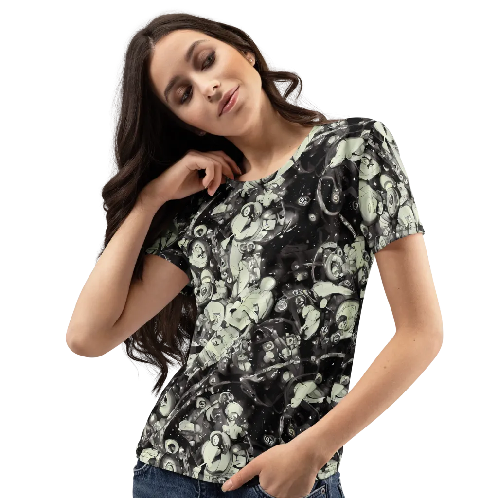 Nocturne Mosaic on Women's Crew Neck T-Shirt — Left Front