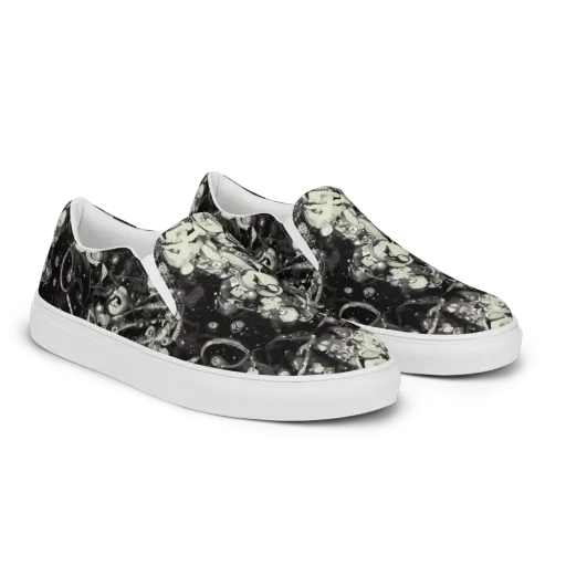 Nocturne Mosaic on a Men's Slip-On Canvas Shoes