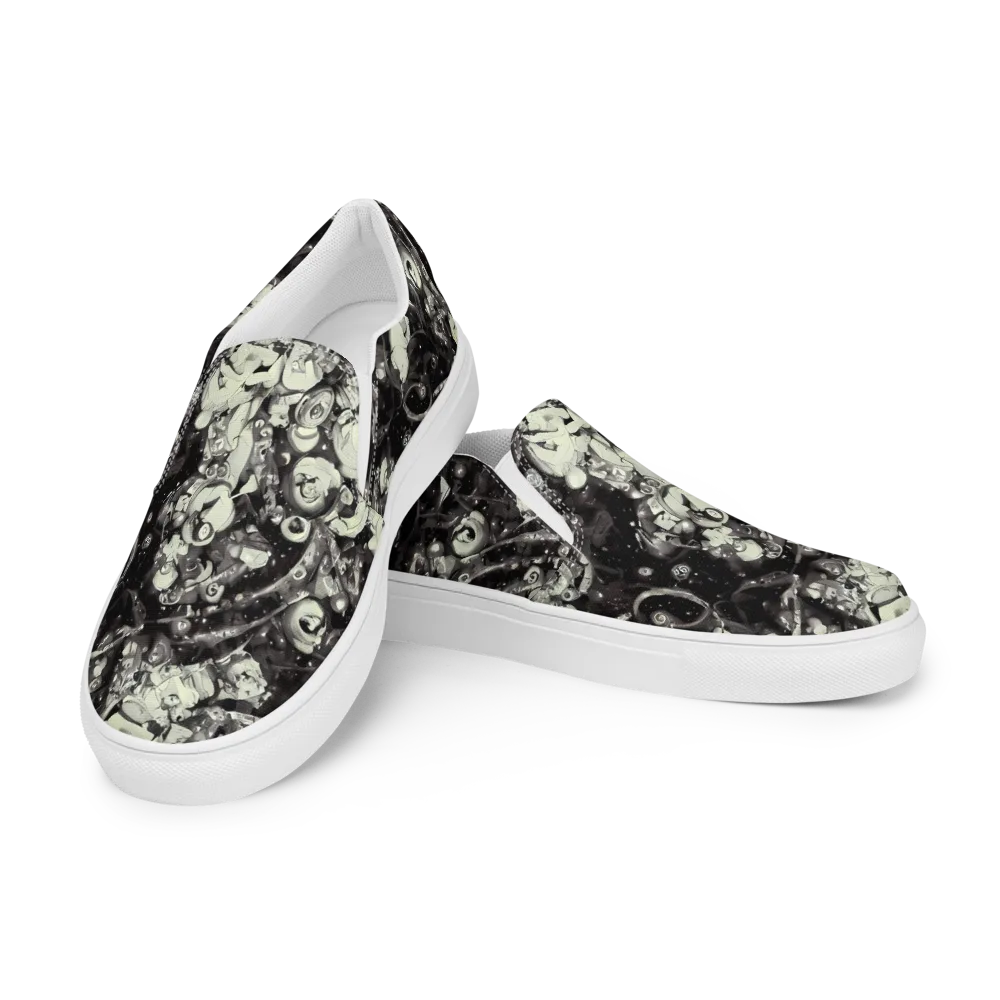 Nocturne Mosaic on Men's Slip-On Canvas Shoes — Left Front