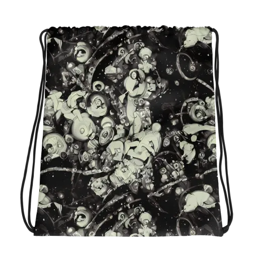 Nocturne Mosaic on a Drawstring Bag