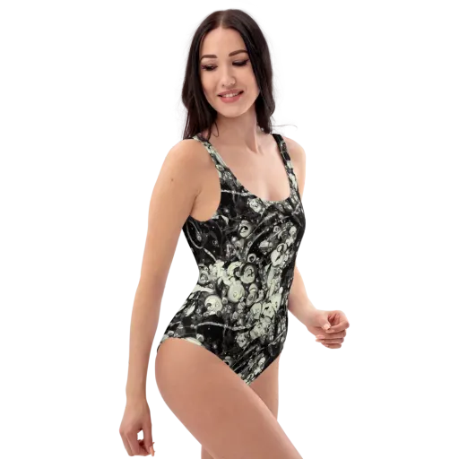 Nocturne Mosaic on a One-Piece Swimsuit