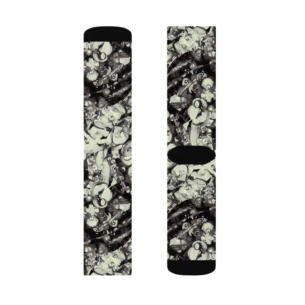 Nocturne Mosaic on Socks — Left Sock