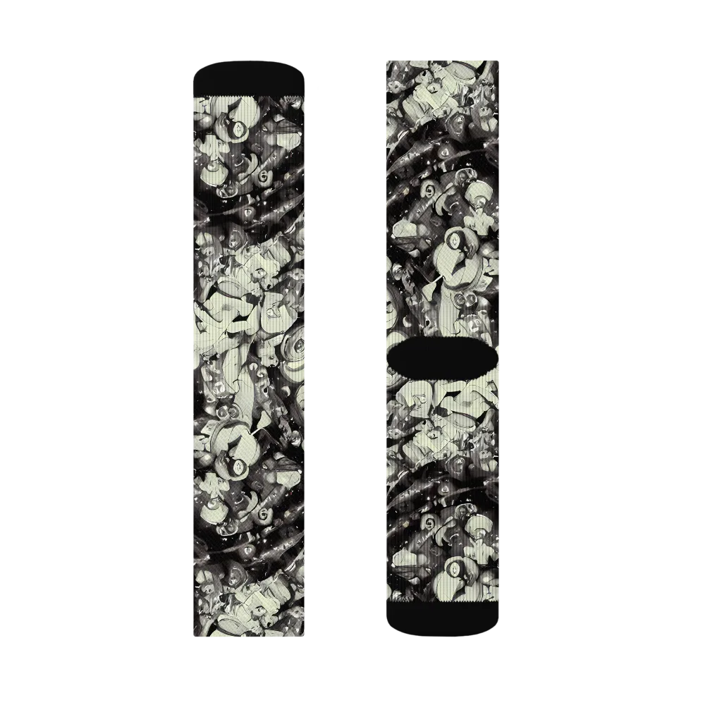 Nocturne Mosaic on Socks — Right Sock