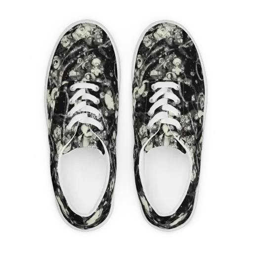 Nocturne Mosaic on a Men's Lace-Up Canvas Shoes