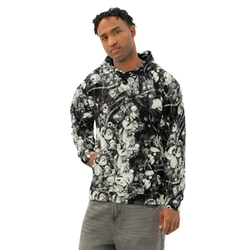 Nocturne Mosaic on a Cotton Hoodie