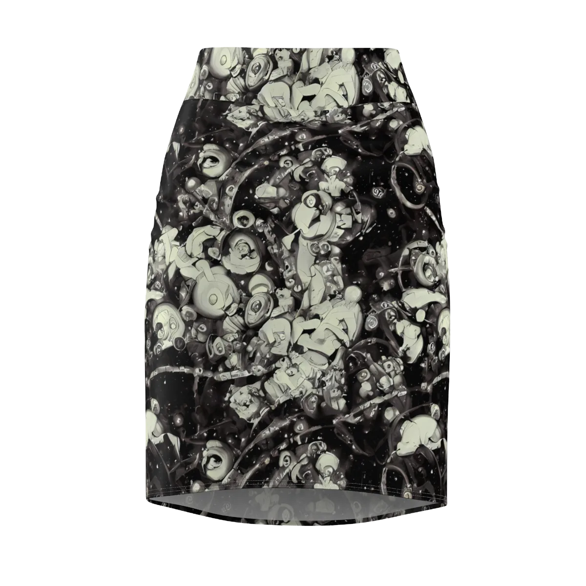 Nocturne Mosaic on Pencil Skirt — Front